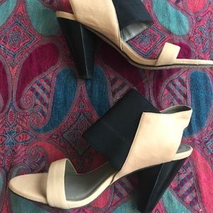 Beige & Black Vince Camuto Heels 8.5